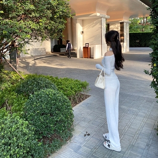 春秋2025新款 休闲裤 秋冬高街ins潮高腰垂感 子女阔腿裤 M900白色裤