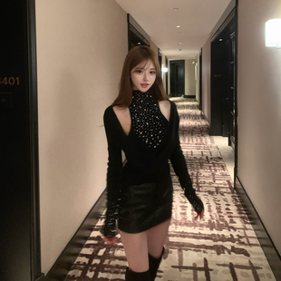 两件套裙子减龄辣妹 小个子半身裙打底衫 M900套装 秋冬女2025新款