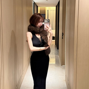 M900狐狸毛保暖围巾女冬季 百搭显白围脖秋冬高级感防寒脖套 新款