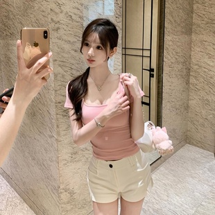 女休闲裤 热裤 2025新款 子显瘦超好看夏季 百搭小个子 裤 M900白色短裤