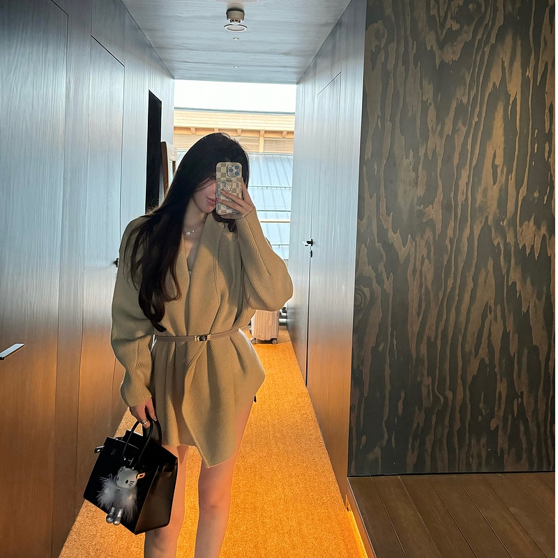 M900慵懒风短外套针织开衫外套女