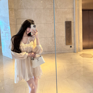 春秋性感 裙子慵懒风宽松长袖 M900连衣裙2025新款 今年流行爆款