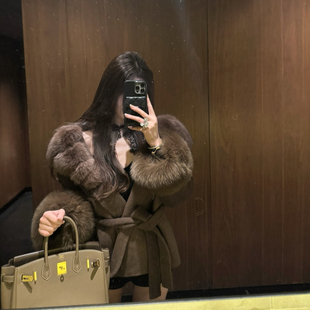 小个子大衣呢子高级感收腰百搭 短款 M900毛呢外套女2025年新款 冬季