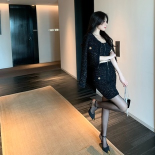 三件套 显身材性感裙子秋装 M900小香套装 小个子穿搭一整套2025新款