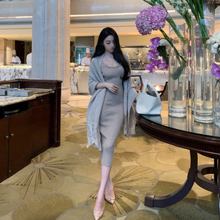 M900斗篷外套连衣裙女小个子春秋高级感蕾丝2025新款 气质穿搭 时尚