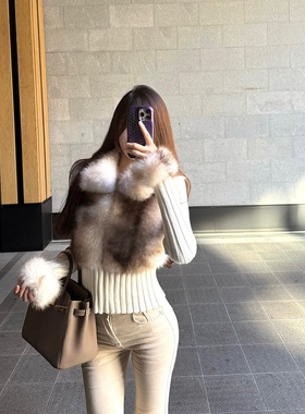 M900短外套女秋冬2026新款爆款时尚洋气毛针织开衫短款百搭小个子