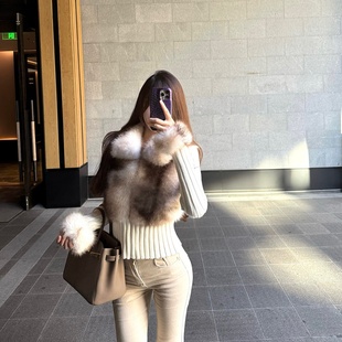 短款 M900短外套女秋冬2025新款 洋气毛针织开衫 时尚 百搭小个子 爆款