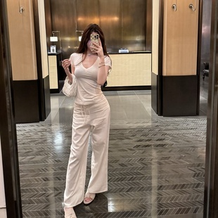 t恤女夏款 时尚 2025年新款 辣妹短款 洋气体恤 爆款 M900黑色上衣短袖