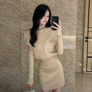 春秋气质性感裙子包臀裙 今年爆款 M900长袖 连衣裙女小个子2025新款