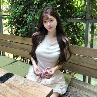 短款 露肩2025新款 设计感小众体恤 t恤女衣服夏季 M900斜肩上衣短袖