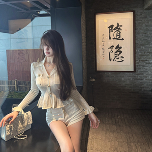 薄款 早秋穿搭高级感长袖 百搭 外套女白色2025新款 M900小香针织开衫