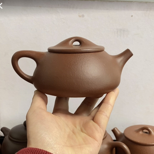 宜兴紫砂壶原矿紫泥清水泥手工茶壶泡茶壶功夫茶具石瓢壶250cc