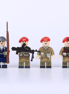 二战英军空降士兵人仔武器头盔