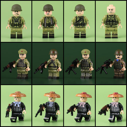 南疆卫士兵积木UV军事人仔艺小生