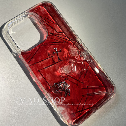 7MAOSHOP暗黑风滴胶手机壳