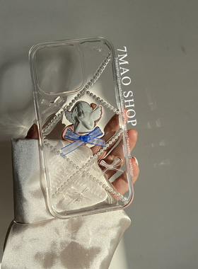 天使之翼珍珠钻适用16promax手机壳15promate60prop7014pro一加12