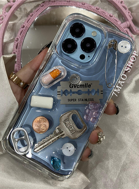 原创设计街头小众适用苹果17pro/16promax手机壳13pro 14 p70 s18