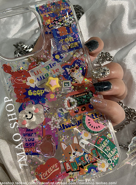 原创千禧辣妹柯基猫咪适用iphone16 17promax 苹果13小米17pro/15手机壳mate80/70pro s18/s19 reno13/14pro