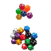 20面色子骰粒桌游游戏道具coc跑团dnd多面彩色筛子数字色子二十面