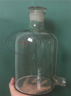 白色棕色都有玻璃厚料放水瓶泡酒泡菜瓶试剂瓶带放水2500ml5000ml