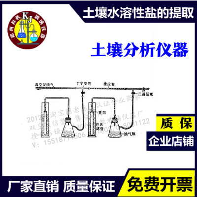 土壤水溶性盐的提取浸提法玻璃仪器装置参照土壤分析技术规范标准