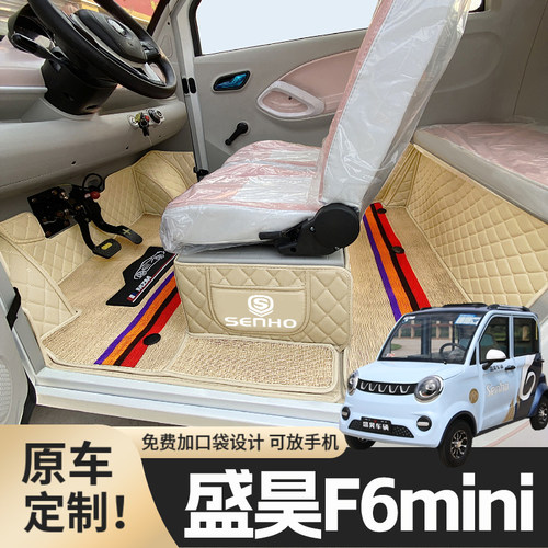 盛昊F6mini专用篷车电动四轮老年代步老头乐原版全包围电动车脚垫