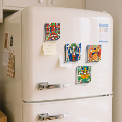 唐卡亚克力冰箱贴唐卡装饰画扎基