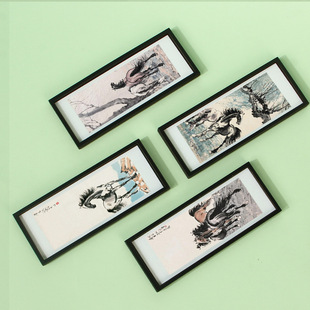 近代著名画家徐悲鸿木框冰箱贴伴手礼画作国风系列古风冰箱贴纪念