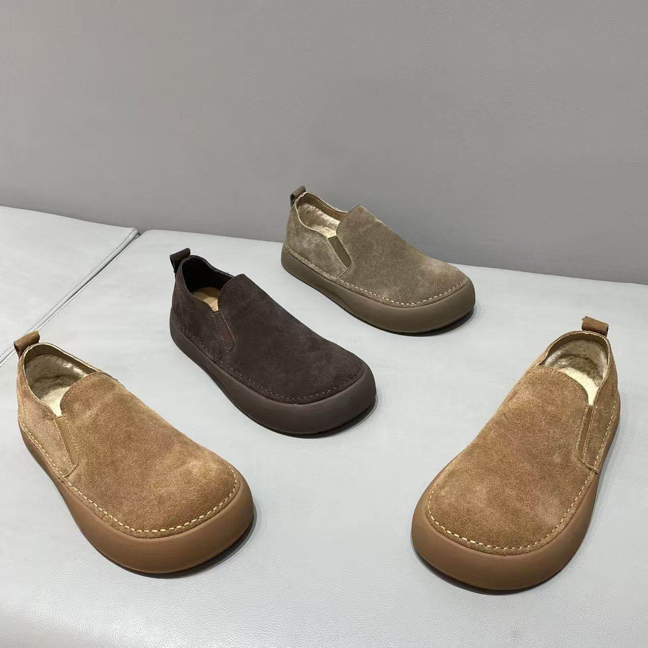 棉鞋豆豆鞋男潮牌春款新款潮流百搭透气懒人乐福鞋一脚蹬低帮板鞋,流行男鞋,乐福鞋（豆豆鞋）,淘宝优惠券,粉丝福利购,淘宝优惠卷