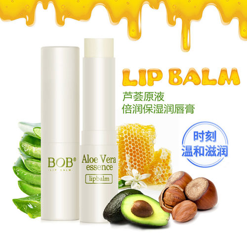 大牌正品BOB芦荟原液润唇膏高保湿补水无色透明口红打底防干燥 - 封面