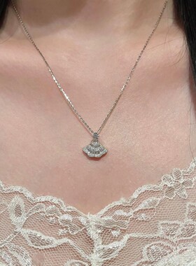 S925银公主裙摆项链女轻奢高级感钛钢镀纯银颈链送女友闺蜜礼物
