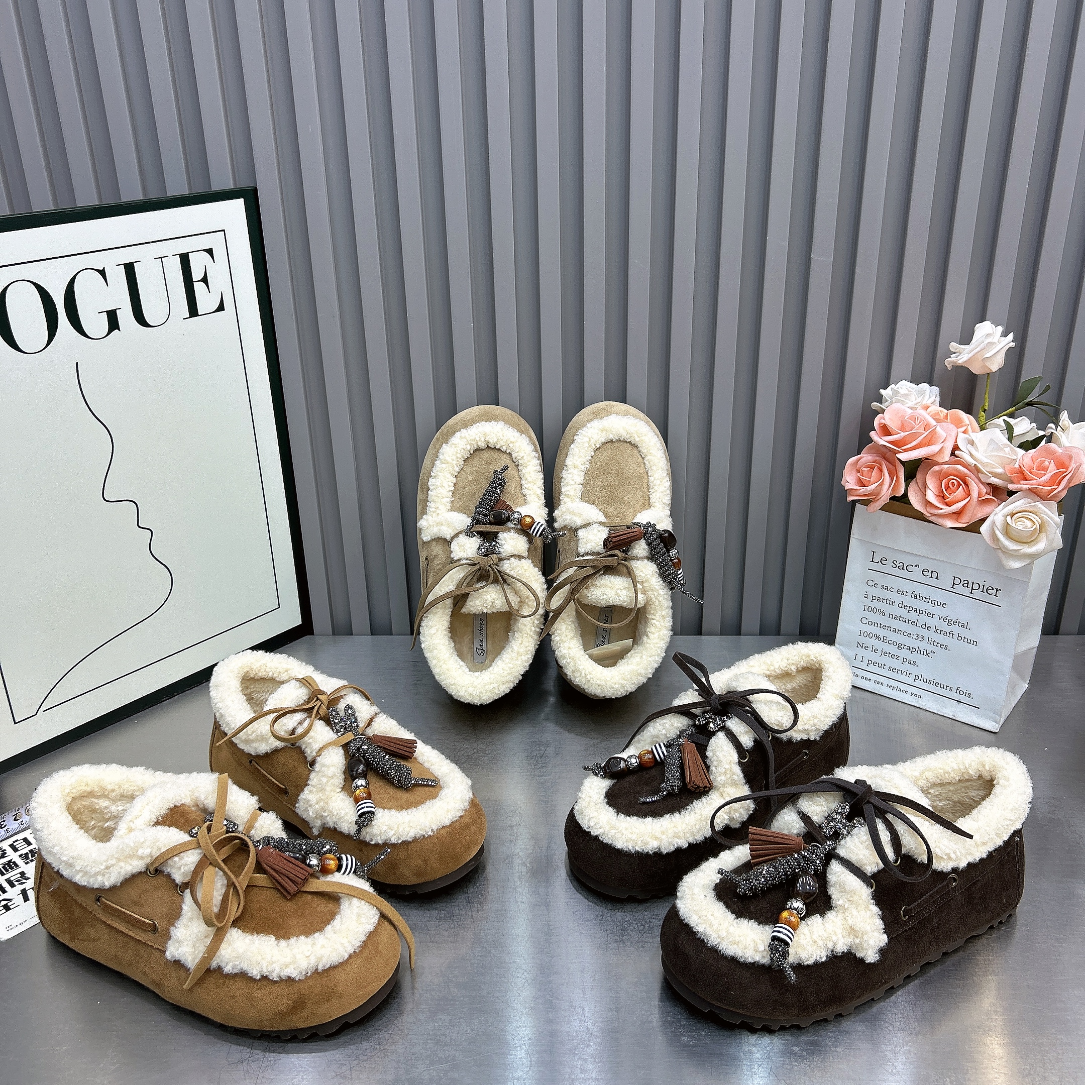 周雨彤同款平底软底松果吐司2代勃肯棉鞋冬加绒雪地靴毛毛磨砂皮