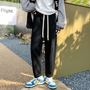港风休闲裤男卫裤男宽松九分裤运动裤男长裤7566P45控68图片
