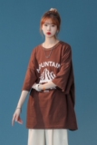 中性风特殊工艺印花休闲情侣T恤女潮短袖T恤男DT7655P25控，男装T恤，星座227-7