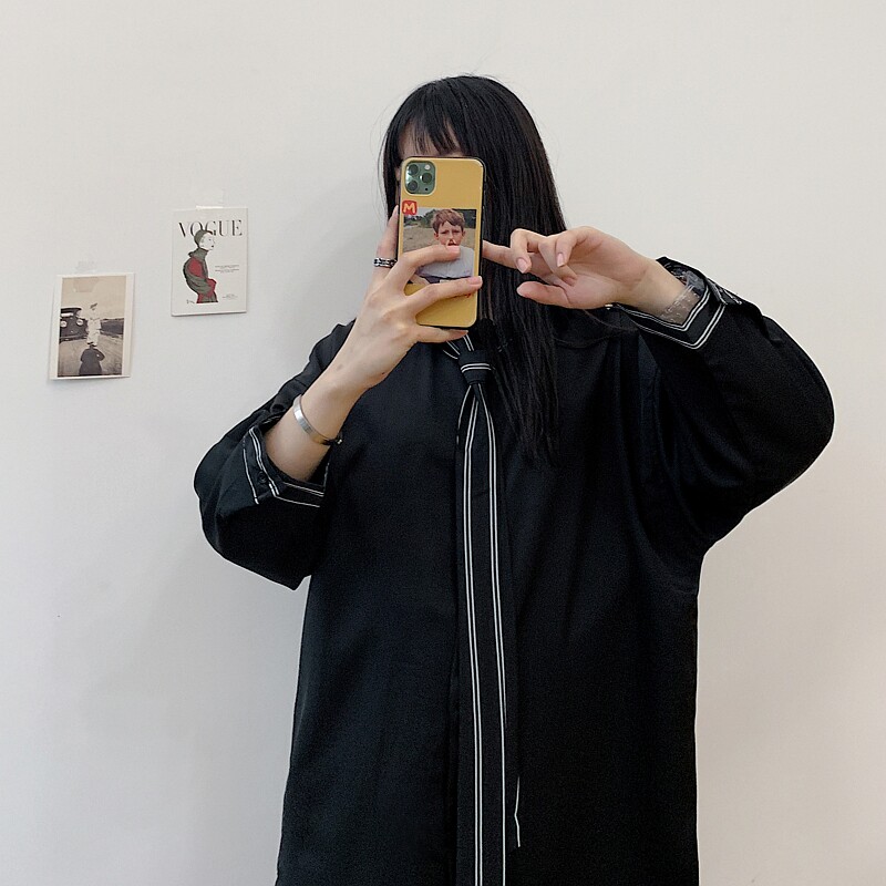 港风休闲情侣大码短袖衬衫男潮帅气七分袖衬衣7875P45控69,男装衬衫,星座227-7