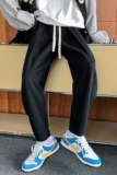 港风休闲裤男卫裤男宽松九分裤运动裤男长裤7566P45控68，男装休闲裤，星座227-7