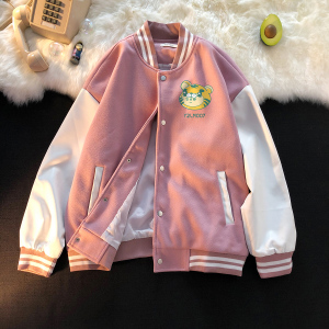 港风潮牌休闲宽松夹克男潮虎年老虎印花棒球服外套男JK7738P75图片