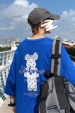 图案已注册港风日系中性休闲情侣大码风短袖T恤DT7736P25，男装T恤，星座227-7