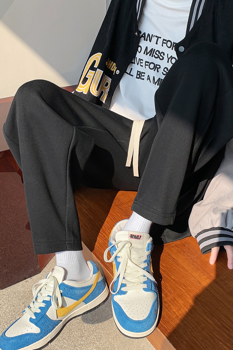 港风休闲裤男卫裤男宽松九分裤运动裤男长裤7566P45控68,男装休闲裤,星座227-7