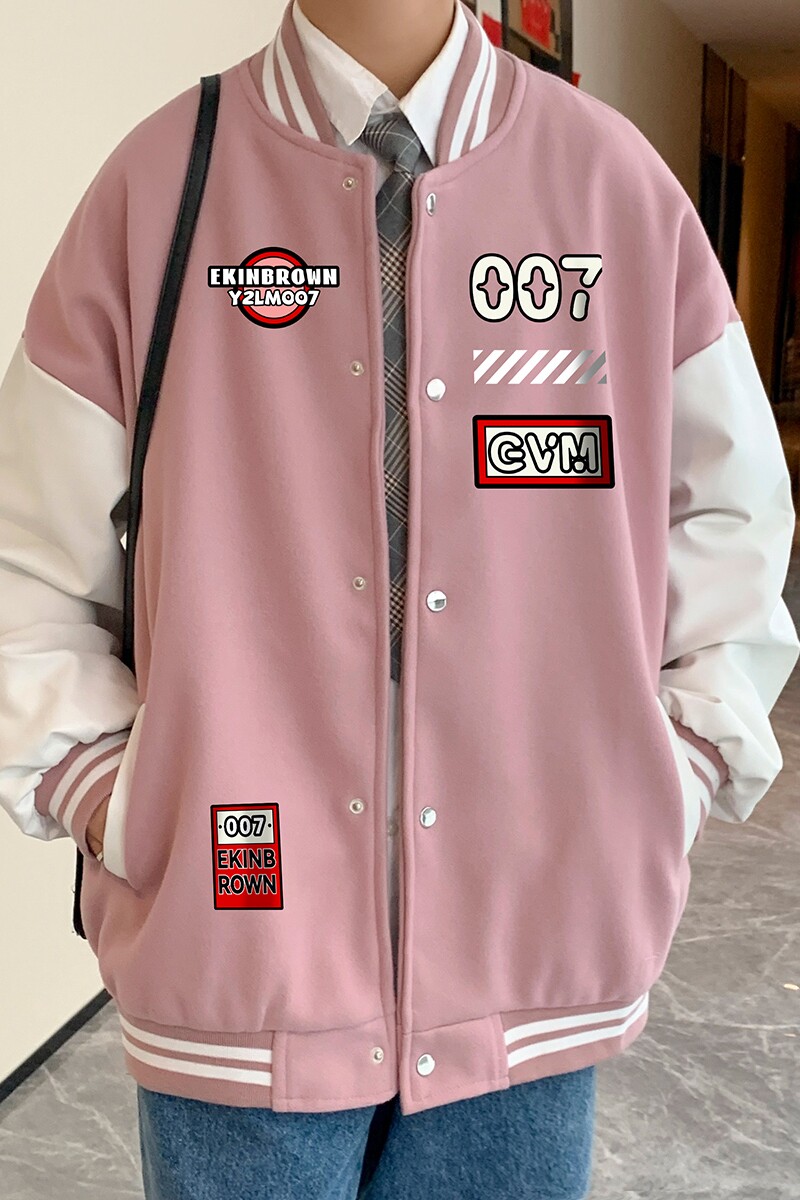 港风潮牌休闲宽松条纹印花潮棒球服男夹克男外套男JK7583P78,男装夹克,星座227-7