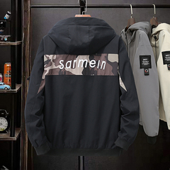 Men's Japanese patchwork Hooded Jacket