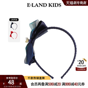 纹蝴蝶结窄版 女童发箍复古英伦风格 简约甜美风 Kids衣恋童装 eland