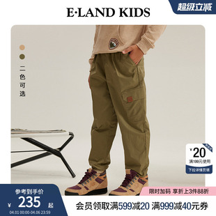 子春秋时尚 男童裤 kids衣恋童装 风休闲裤 学院宽松束脚裤 工装 eland