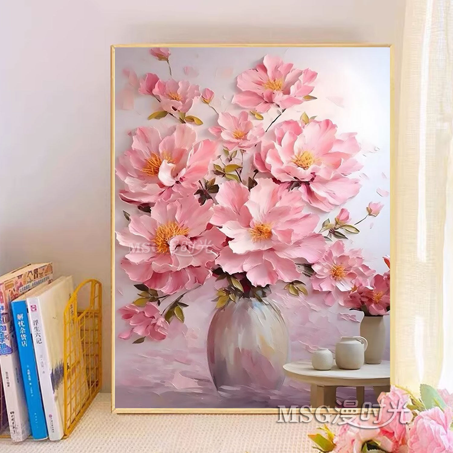 简约花卉十字绣贴钻画满钻新款客厅餐厅花卉点贴钻DIY手工钻石绣