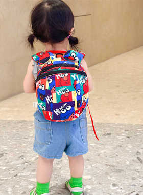 宝宝包包外出1-2岁婴儿可爱防走失背包牵引绳儿童书包幼儿园小班