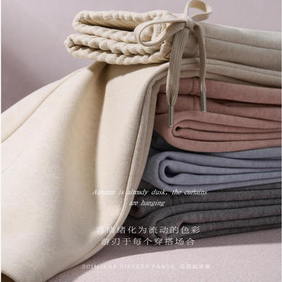 帛诗蔓女直筒裤姐妹裤蚕丝高腰裤