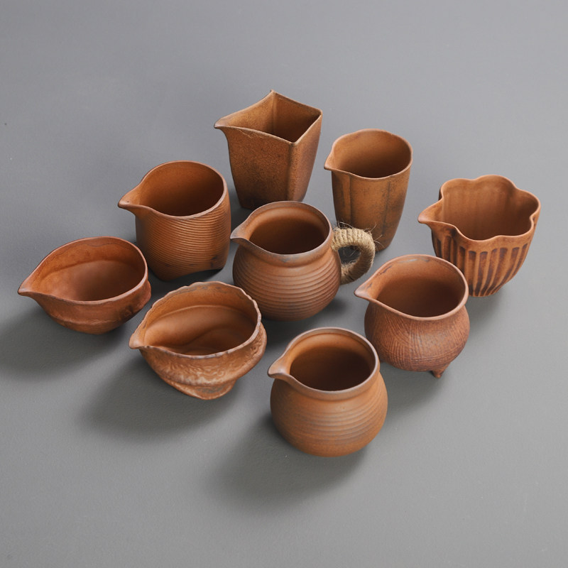 粗陶原矿老岩泥公道杯茶海分茶器家用功夫茶具复古无釉匀杯复古风,餐饮具,公道杯,淘宝优惠券,粉丝福利购,淘宝优惠卷