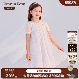 女童網(wǎng)紗公主裙節(jié)日連衣裙 PawinPaw卡通小熊童裝 晶耀系列
