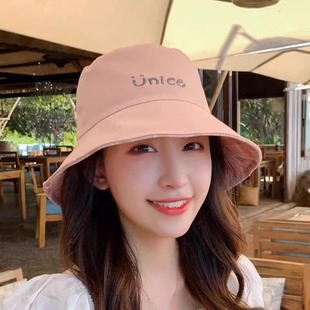 渔夫帽女韩版百搭日系防晒夏季女帽春秋季时尚双面戴格子休闲盆帽