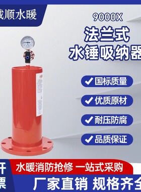 9000X型水锤消除器法兰式消防新规水锤吸纳器球墨铸铁DN25-DN400